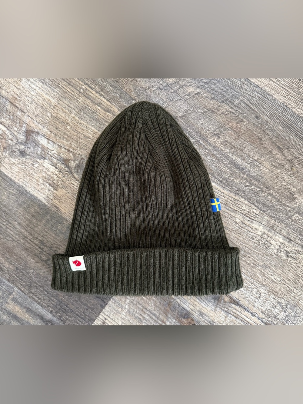 Fjällräven Rib Knit Hat Beanie Forest Green Unisex One Size